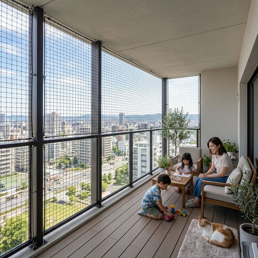Balcony Safety Nets installation 3
